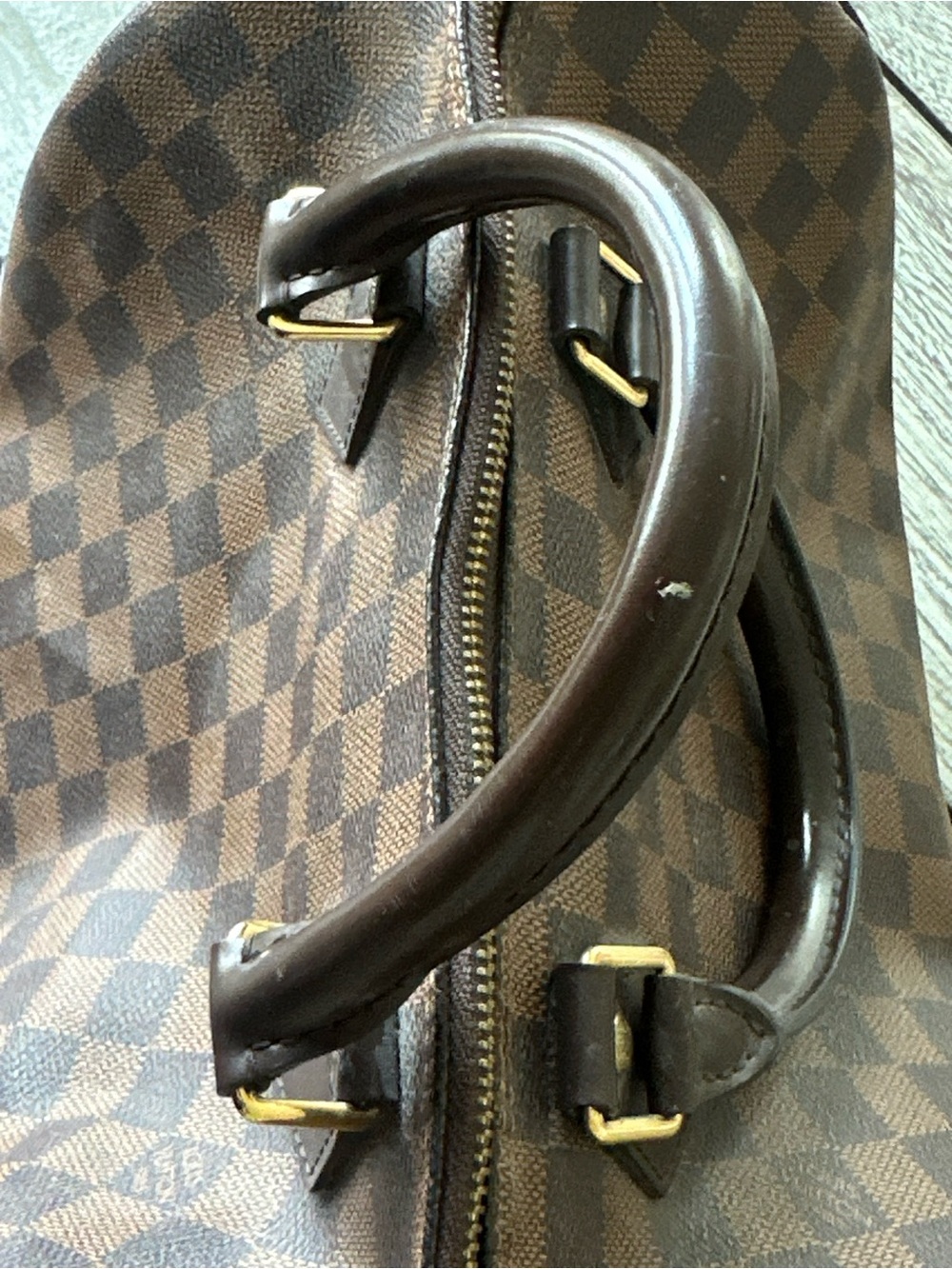 REPOSTED Authentic Louis Vuitton Brown Damier Ebene Speedy 30 Top Handle Handbag - Picture 8 of 16